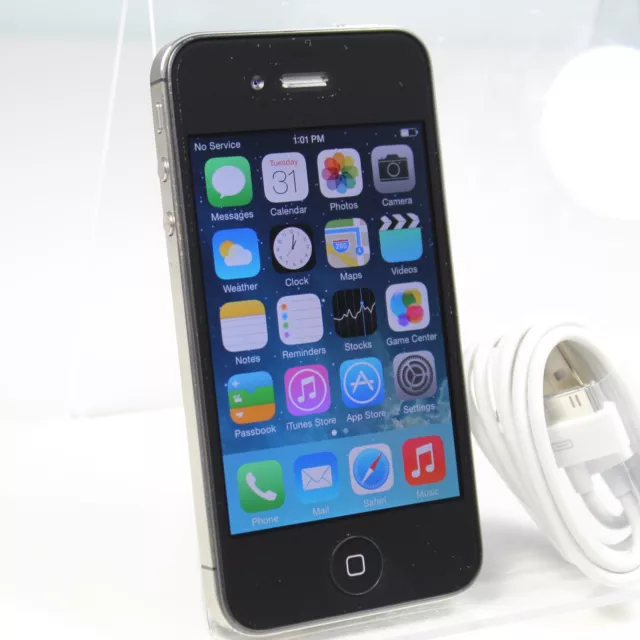 Apple iPhone 4 A1349 (UNLOCKED) 3G Smartphone CDMA - Black, 16GB (IOS 7.1.2)