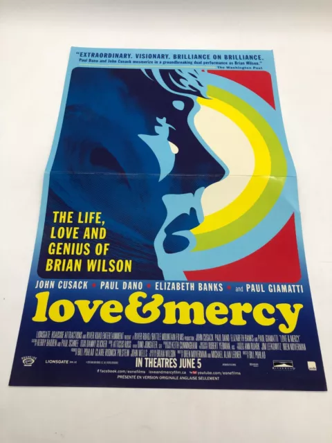 2015 Love & Mercy Brian Wilson Beach Boys Movie Poster 11" x 17" NOS