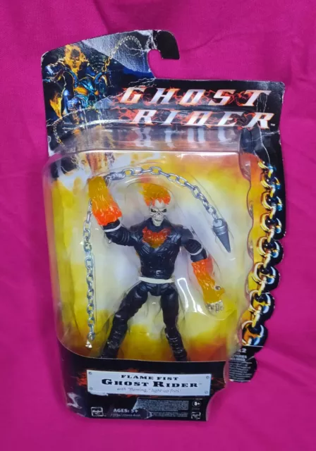 Ghost Rider Flame Fist W Luz puños Figura De Acción 2007 Marvel Película Nueva 