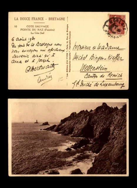 Mayfairstamps France 1930s La Douce Bretagne Pointe Du Raz Postcard aaf_17859