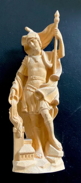 hübsche alte Holz geschnitzte Figur - Heiliger Florian