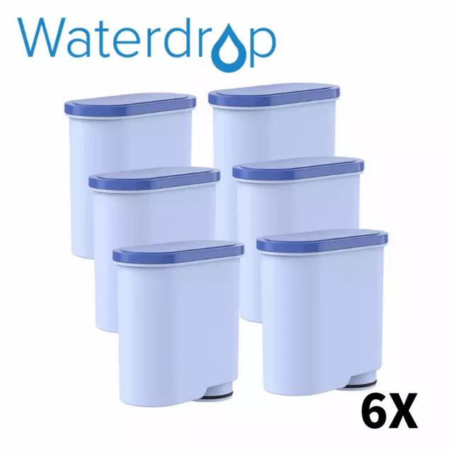 6X Filtro de agua Waterdrop compatible con Saeco® Philips® AquaClean® CA6903/10