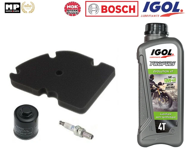 Pack Révision Complet Pour Piaggio X9 500 / Gilera Nexus 500 - Filtre à Air, Huile Et Bougies - Neuf