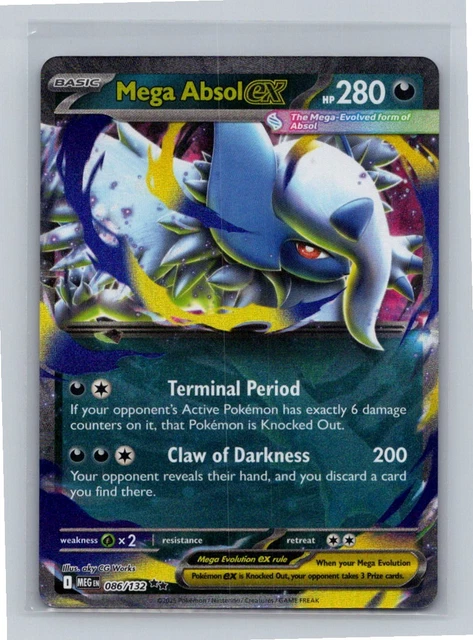 Mega Evolved Absol MEGA ABSOL EX Double Rare ME01: Mega Evolution 086/132 NM £2.69 ...