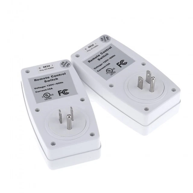 Prise de commutateur de télécommande 2PCS avec 1 télécommande 6