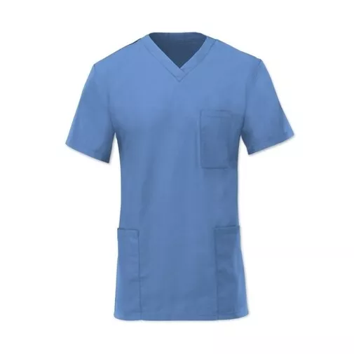 New Unisex Medical Scrub Top Tunic Uniform Nurse Doctors Hospital Tops Men Women