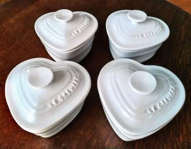 Le Creuset Ramequín D'Amour Conjunto De 4 Blanco de Gres 10.5 × 12 × 6.5cm Nuevo