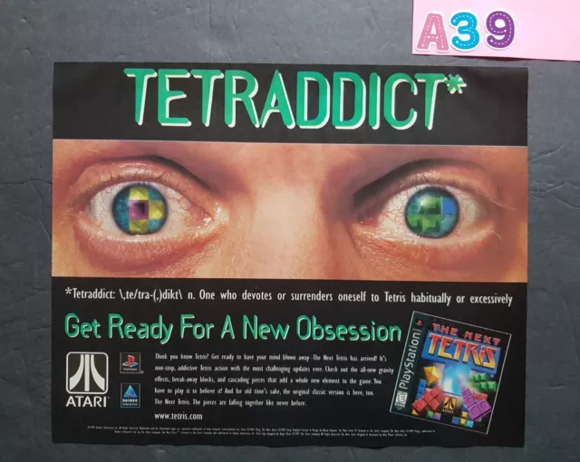 The Next Tetris PS Video Game Promo Print Advertisement Vintage 1999