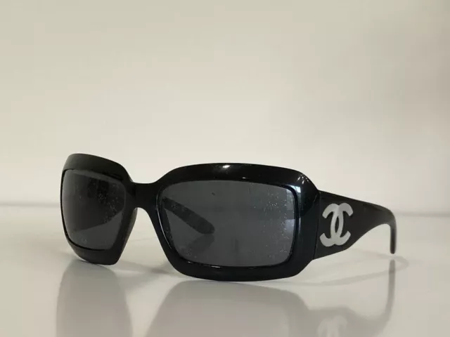 CHANEL Black Clear Sunglasses for Women