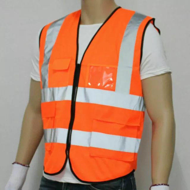 HI VIS Classe Gilet de sécurité Haute Visibilité Gilet avec 5 Poches XL - 2XL 3