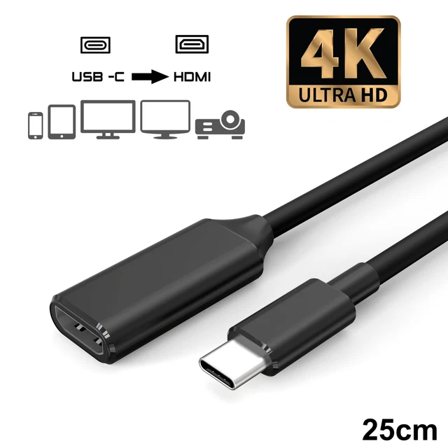 USB C auf HDMI Adapter Kabel 4K UHD Typ C zu HDMI Samsung Macbook Air IPad NEU