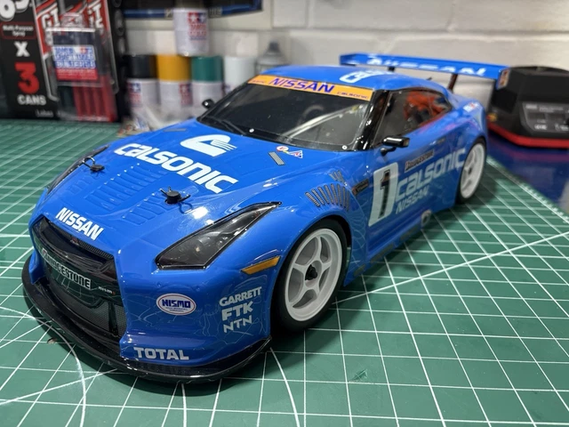 Custom Gtr R35 Rc TAMIYA NISSAN GTR R35 calsonic - TB Evo 3 Carbon Chassis - (58299 ...