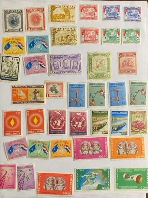 Vintage Stamps - PARAGUAY - Large Lot of RARE MNH Stamps - MUST SEE!