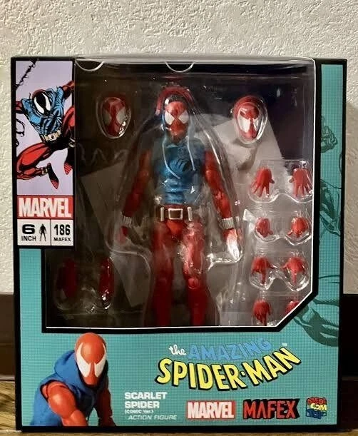 SCARLET SPIDER COMIC Ver. MEDICOM TOY MAFEX No.186 SPIDER-MAN Figure