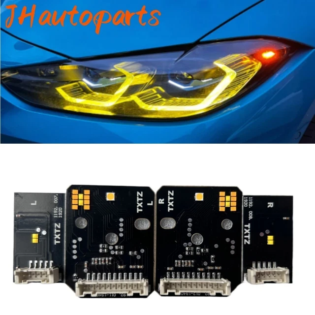 CARTES LED DRL jaunes pour BMW G80 M3 G82 M4 G22 G26 phare laser yeux d ...