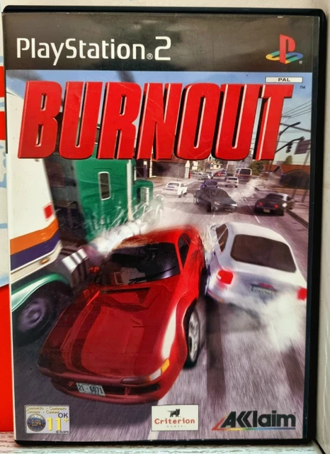 Burnout 1 Ps2 Playstation 2 Corse Auto Prima Stampa Italiano Completo Buono