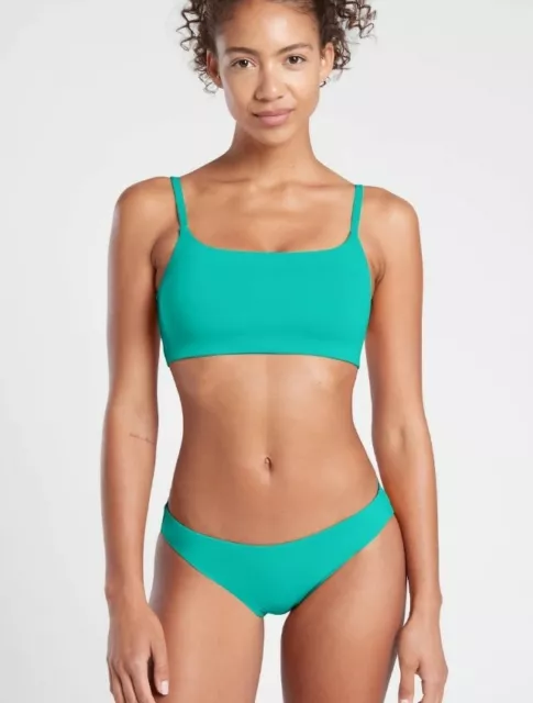 NWT Athleta D-DD Conscious Crop Bikini Top, Aruba Teal, Beach