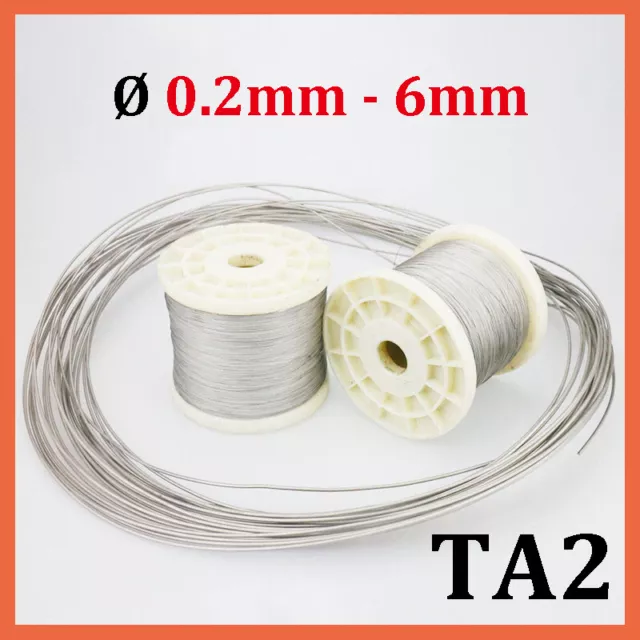 Filo di titanio diametro altamente puro 0,2 mm - 6 mm varie lunghezze Ti TA2 fili metallici