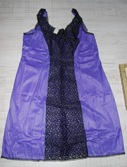 Jupon Vintage En Nylon Années 60 - Unterkleid Full Slip - Neuf Avec Imperfections (petits Défauts)