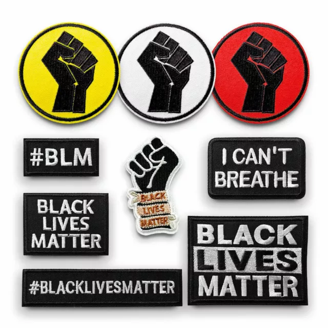 Black Lives Matter Stickerei Aufnäher nähen Patch Bügelflicken Abzeichen Kleider