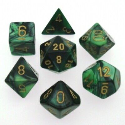 Chessex 10 d10 Dice Set Chessex DUSTY GREEN 25215 Dadi OPACO VERDE SPORCO rame 