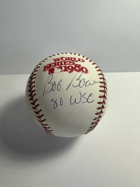 Bob Boone Pete Rose Autographed 1980 World Series Baseball Mlb Jsa Coa Bob Boone Pete Rose Autographed 1980 World Series Baseball Mlb Jsa Coa