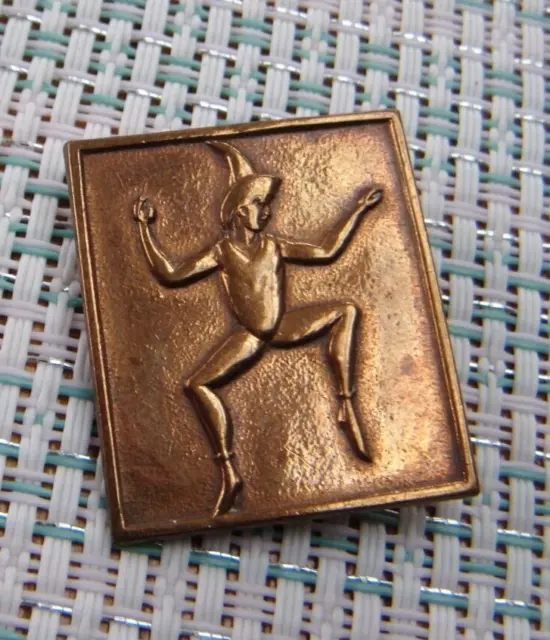 WWII 1940-1945 Girl Guides Pixie Promise Brownie Guide Square Brass Badge Scarce