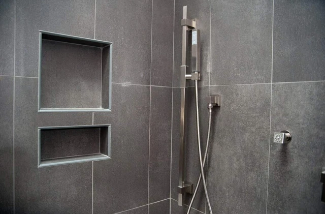 Black Shower Niche Flush Mount