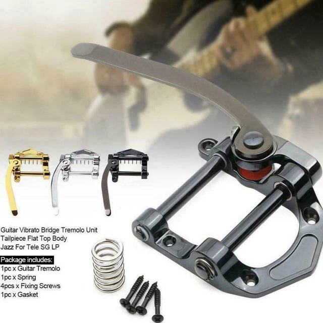 Guitar Vibrato Bridge Tremolo Unit Tailpiece Flat Top Jazz s Body L