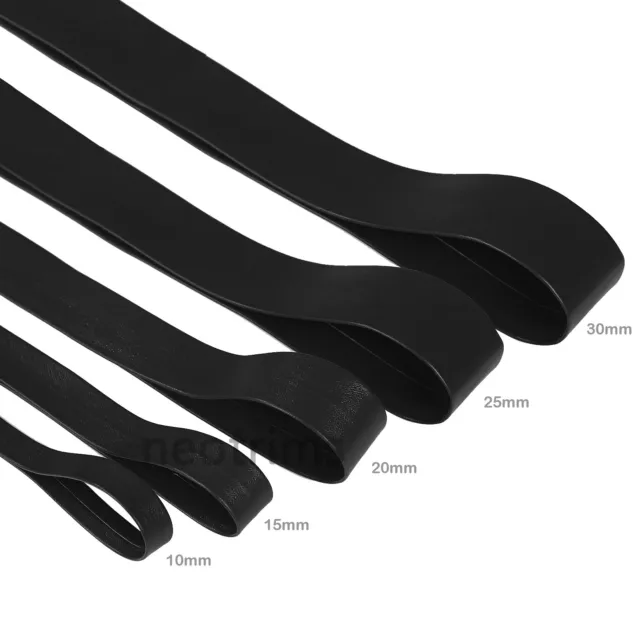 Cinta de recorte PU de cuero negro hágalo usted mismo, 5 tamaños 10 mm - 30 mm, cuero sintético vegano, Reino Unido