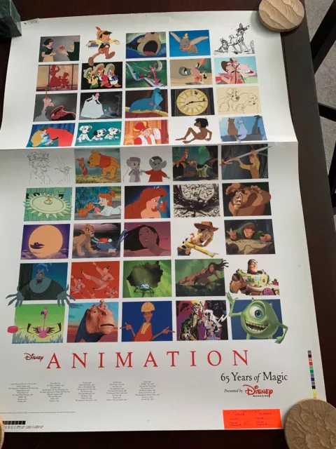 One Of A Kind Disney Magazine History Of Animated Features Poster Prototype