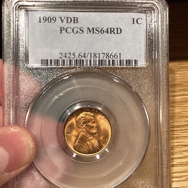 1909 VDB Lincoln Wheat Cent Penny 1c PCGS MS64RD PQ
