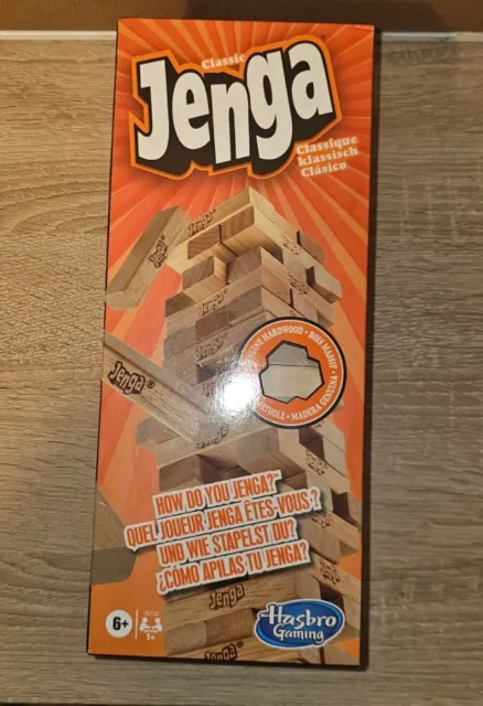 Classic Jenga Game from Hasbro Stacking Wooden Block Game New