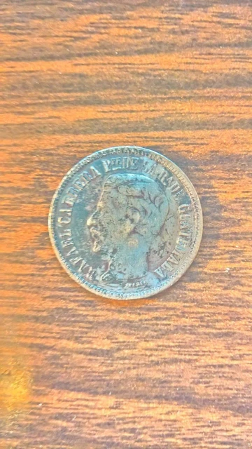 1861 Guatemala 2 Reales  Silver Nice Scarce Coin