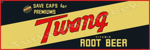 Twang Vitamin Root Beer 8" x 24" Metal Sign