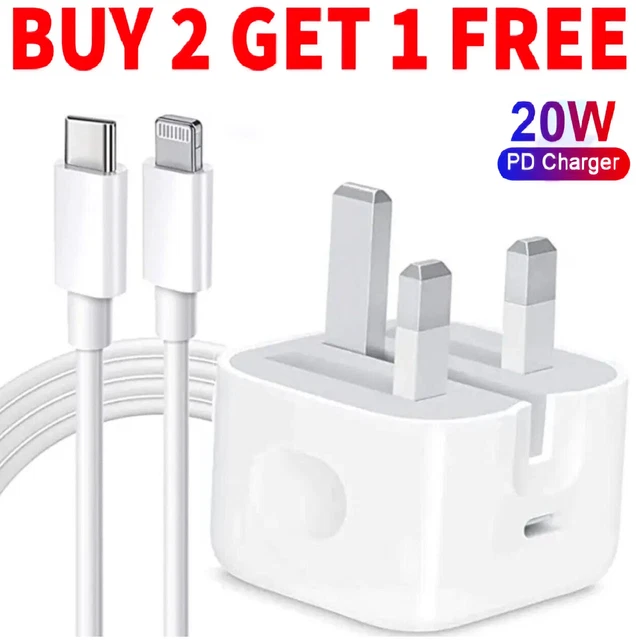 For iPhone 14 13 12 11 X Pro XS XR MAX Fast Charging USB-C PD Plug Charger Cable