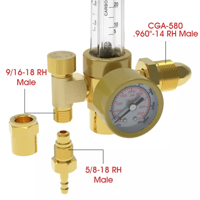 Argon/CO2 FlowMeter Regulator for TIG/MIG Welding