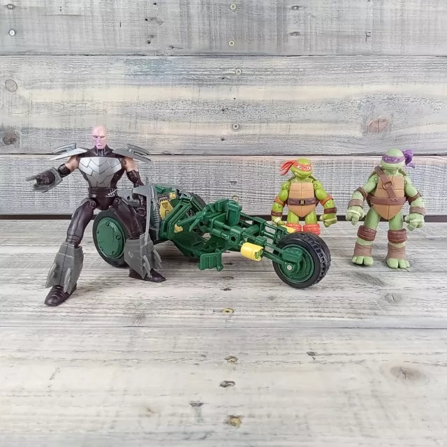 Lot of 4 Modern TMNT Teenage Mutant Ninja Turtles: Action Figures & Stealth Bike