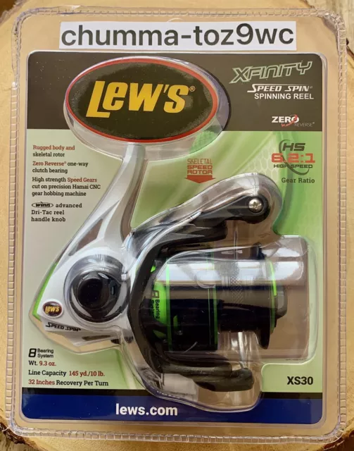 LEWS XFINITY XS30, 8 ball bearing speed spin open face spinning