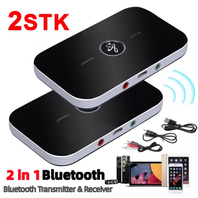 2in1 Bluetooth 5.0 Transmitter Empfänger Sender Aux Audio Adapter TV Kopfhörer