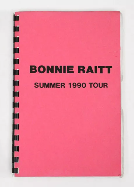 BONNIE RAITT Summer 1990 Concert Tour Crew Itinerary Book