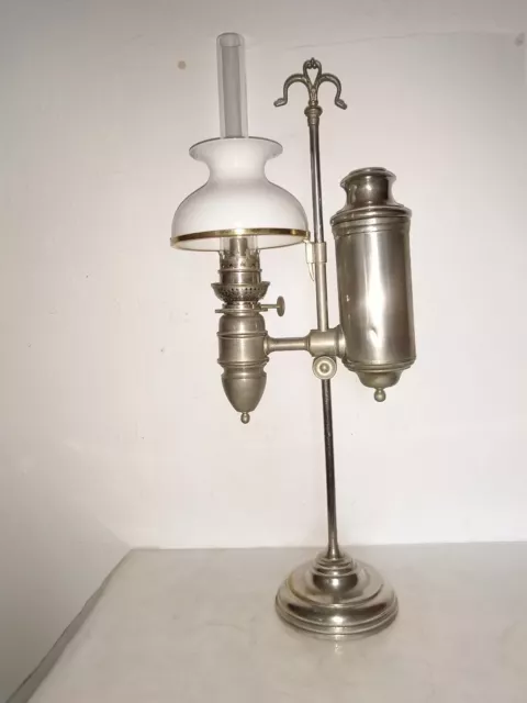 alte Petroleum Lampe, Schiebelampe, Leselampe, Studierlampe, Goethe Lampe, 1880