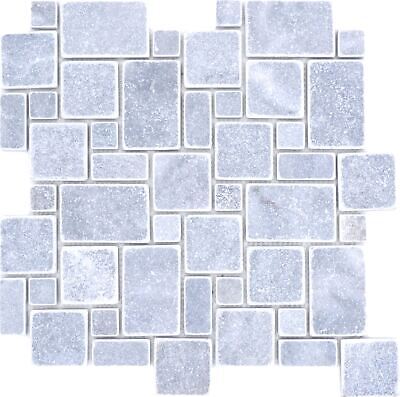 Azulejos de mosaico de piedra natural mármol gris claro mate pared suelo cocina baño WC 40-FP40_b