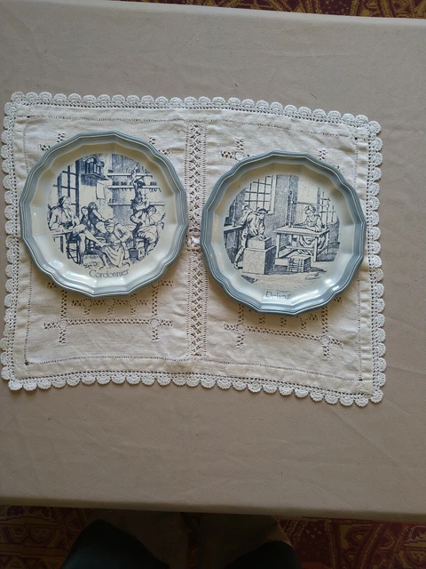 Couple en étain buste homme et femme - Etain des Vieux Moulins SARL