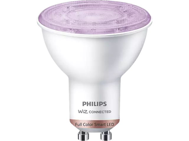 Bombilla inteligente - Philips Smart LED, 4,7W GU10 Luz Blanca y de Colores WiFi