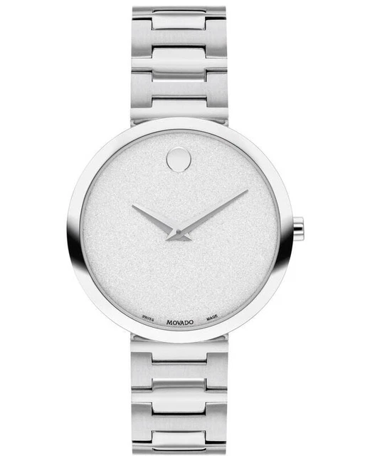 New Movado Museum Classic White Dial Stainless Steel Women's Watch 0607518