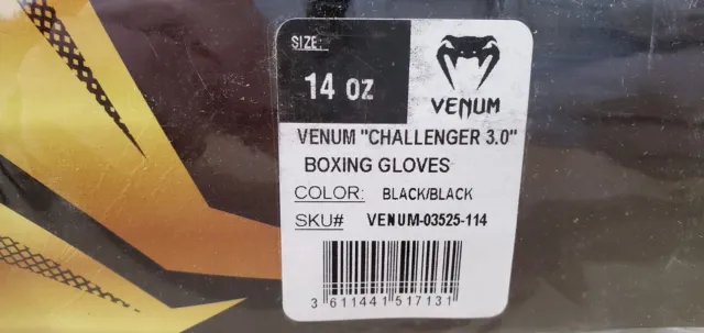 Venum Challenger 3.0 Boxing Gloves Boxhandschuhe black/black 14oz 3