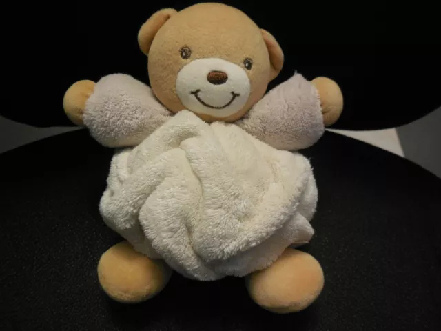 doudou peluche boule ours blanc crème beige Plume KALOO