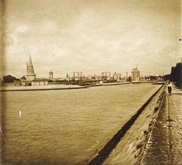 FRANC Saint-Malo c1930 Photo Plaque de verre Stereo Vintage V17T13n
