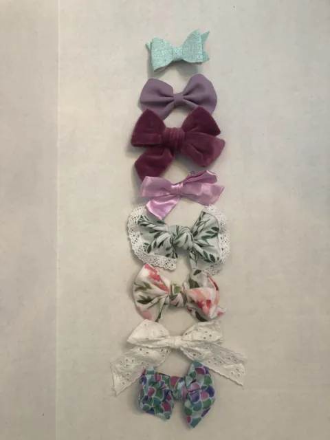 Baby Girl Hair Clips bows 8pc